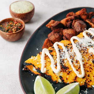Cachapa Fried Pork and Cheese
