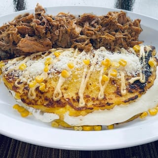 Cachapa Pulled Pork and Cheese