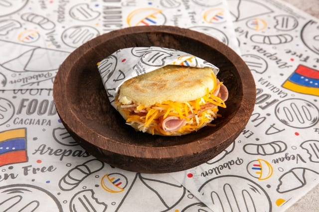 Arepa Ham and Cheese.