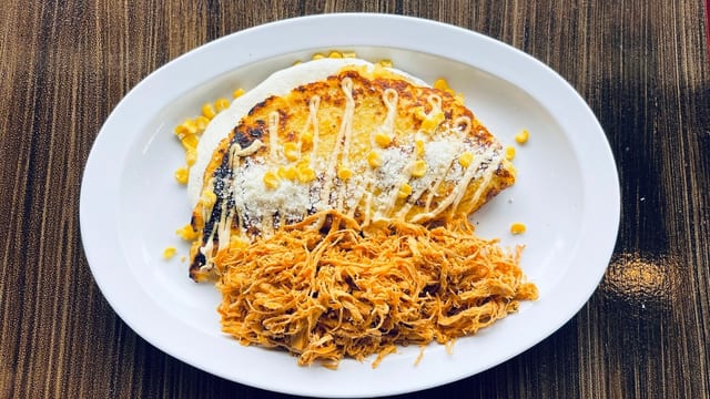 Cachapa Shredded Chicken and Cheese.