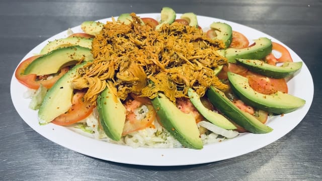 Shredded Chicken Tomato Salad.
